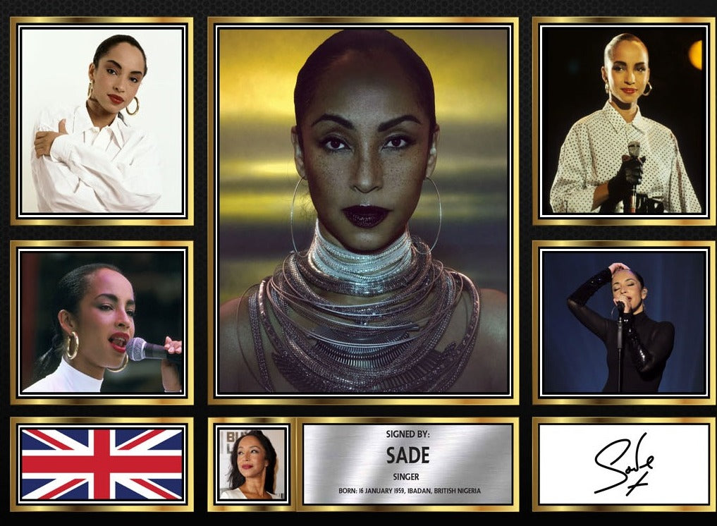 Sade Singers Framed Printed Signature Print – Fan Gift – Wall Art – Sade Singers Framed Printed Signature Print – A4 Poster