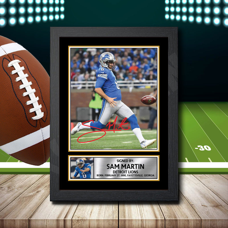 Sam Martin 2 Printed Signature NFL Star Poster Print Framed Wall Art Gift – Sam Martin 2 Printed Signature NFL Star Poster Print