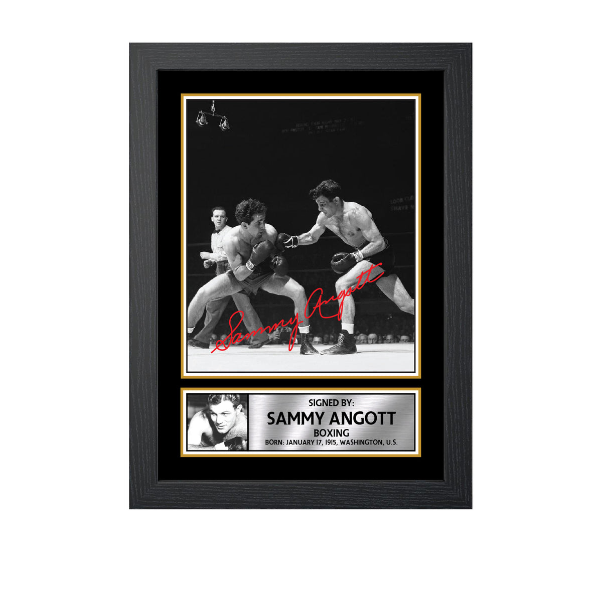 Sammy Angott M783 Boxing Printed Signature Poster Print Gift
