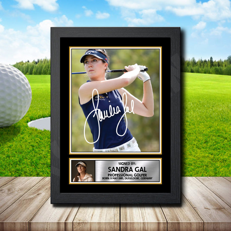 Sandra Gal Golf Printed Signature Poster Print Gift