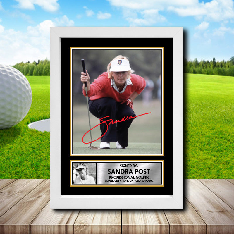 Sandra Post 2 Golf Printed Signature Poster Print Gift