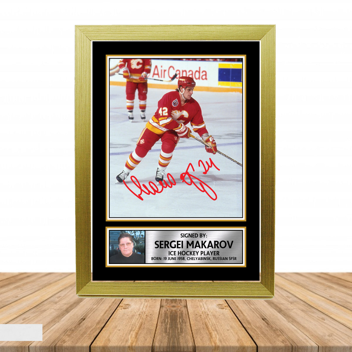Sergei Makarov Ice Hockey Printed Signature Poster Print Gift