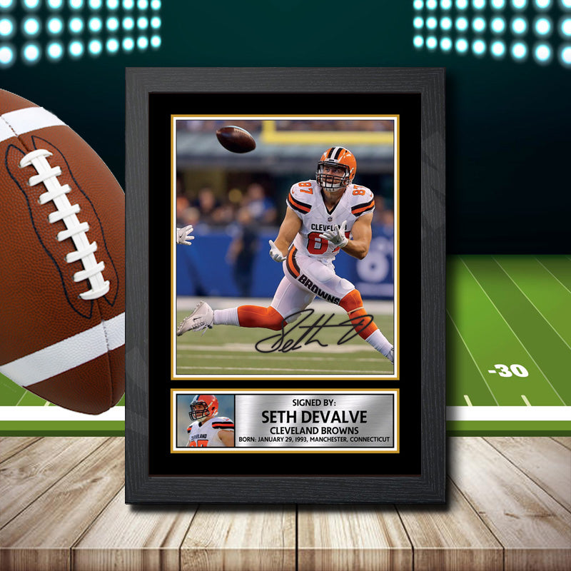 Seth Devalve 2 Printed Signature NFL Star Poster Print Framed Wall Art Gift – Seth Devalve 2 Printed Signature NFL Star Poster Print