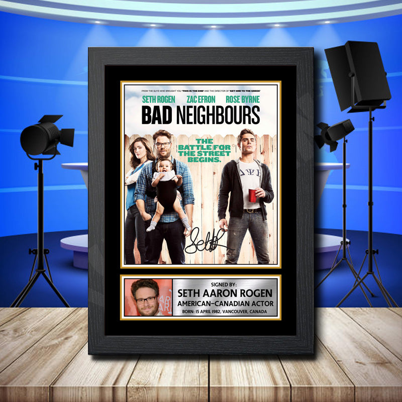 Seth Rogen 1 Printed Signature Television Star Poster Print Framed Wall Art Gift – Seth Rogen 1 Printed Signature Television Star Poster Print