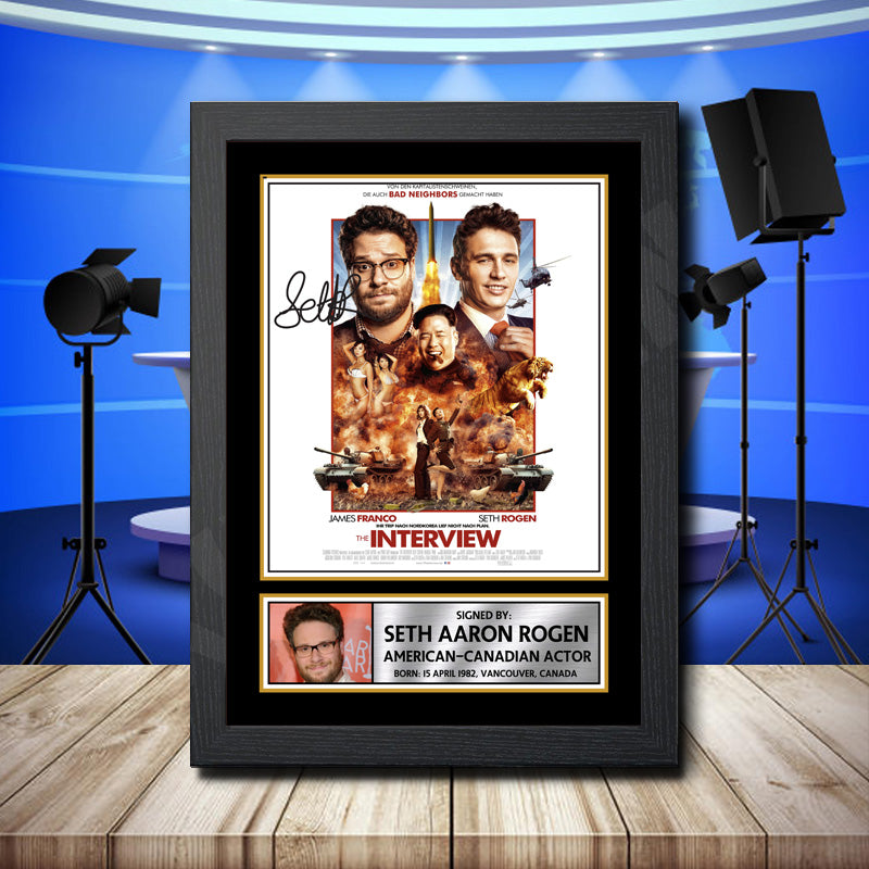 Seth Rogen 2 Printed Signature Television Star Poster Print Framed Wall Art Gift – Seth Rogen 2 Printed Signature Television Star Poster Print