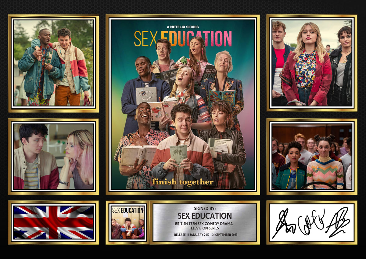 Sex Education Netflix Shows Framed Printed Signature Print – Fan Gift – Wall Art – Sex Education Netflix Shows Framed Printed Signature Print – A4 Poster