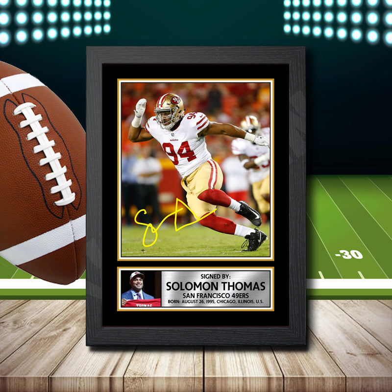 Solomon Thomas Printed Signature NFL Star Poster Print Framed Wall Art Gift – Solomon Thomas Printed Signature NFL Star Poster Print