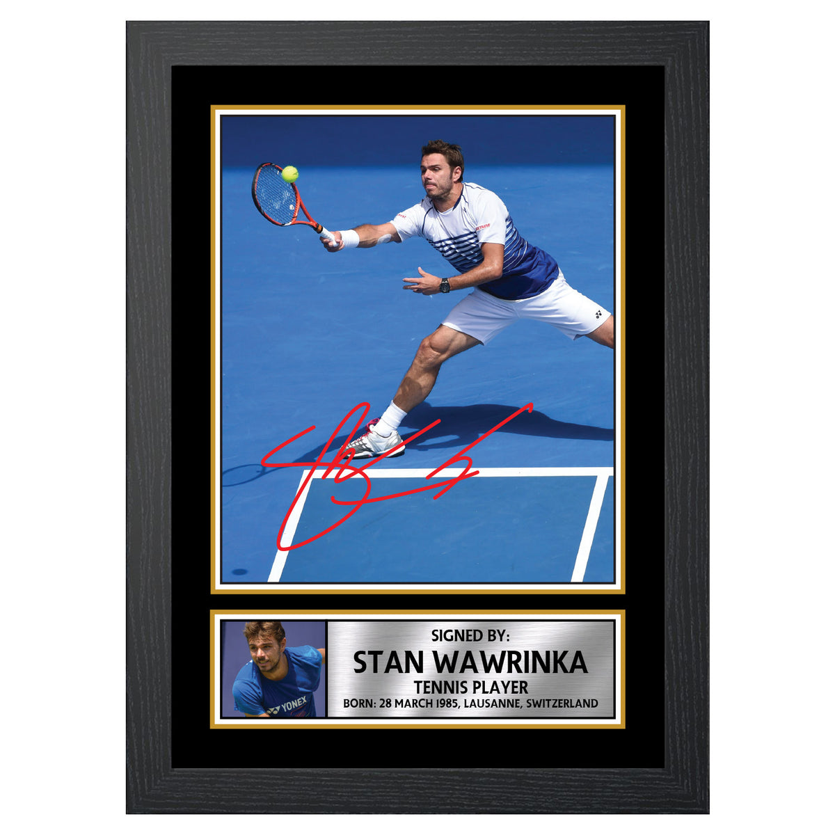 Stan Wawrinka M644 Tennis Player Printed Signature Poster Print Gift