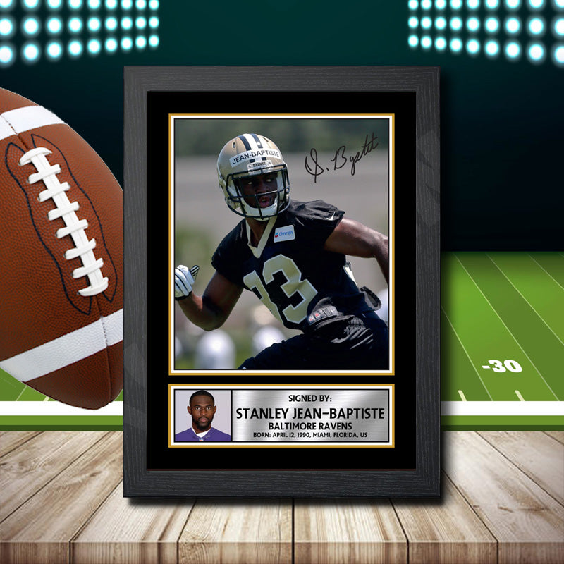 Stanley Jean-Baptiste 1 Printed Signature NFL Star Poster Print Framed Wall Art Gift β Stanley Jean-Baptiste 1 Printed Signature NFL Star Poster Print