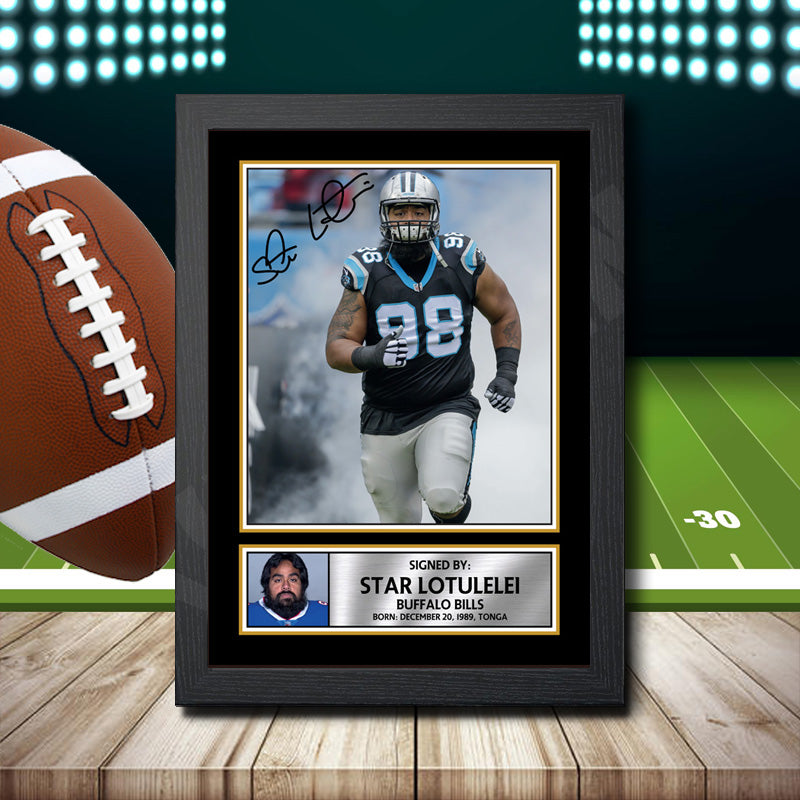 Star Lotulelei 2 Printed Signature NFL Star Poster Print Framed Wall Art Gift β Star Lotulelei 2 Printed Signature NFL Star Poster Print