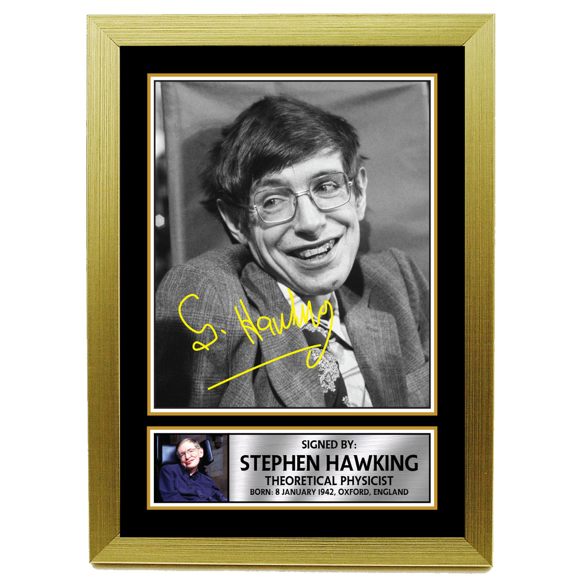 Stephen Hawking M453 Scientist Printed Signature Poster Print Gift