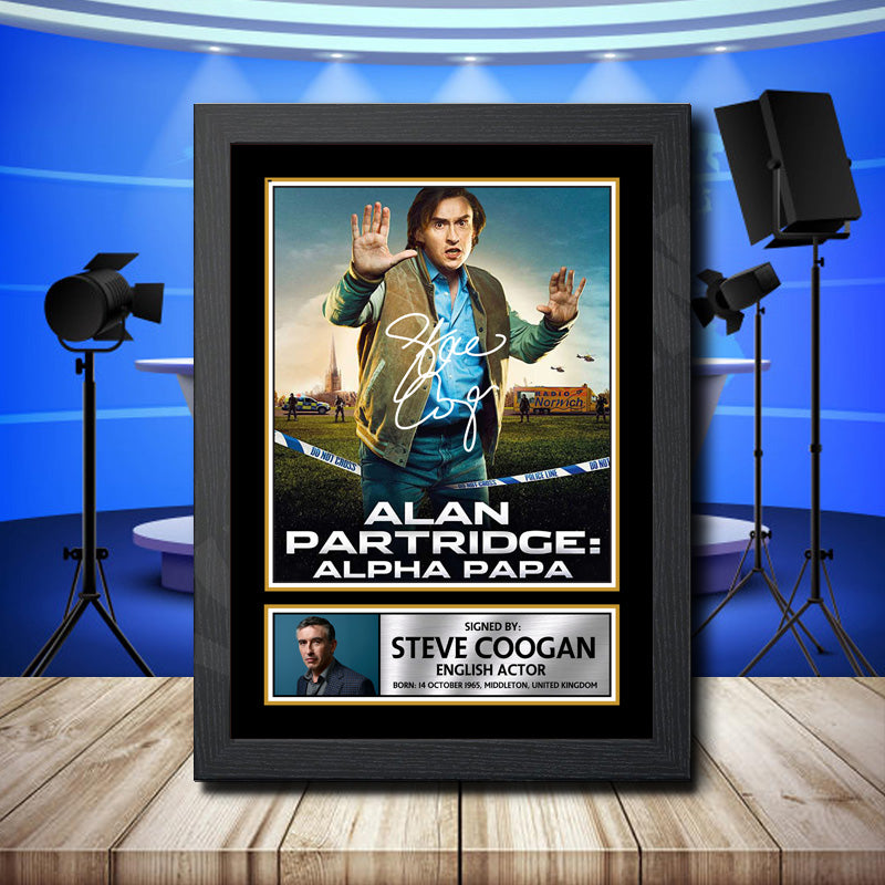 Steve Coogan 2 Printed Signature Television Star Poster Print Framed Wall Art Gift β Steve Coogan 2 Printed Signature Television Star Poster Print