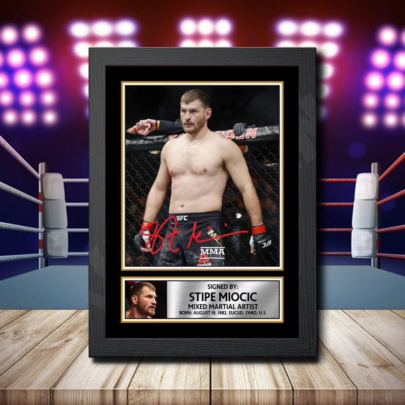 Stipe Miocic 2 Printed Signature Ufc Star Poster Print Framed Wall Art Gift – Stipe Miocic 2 Printed Signature Ufc Star Poster Print