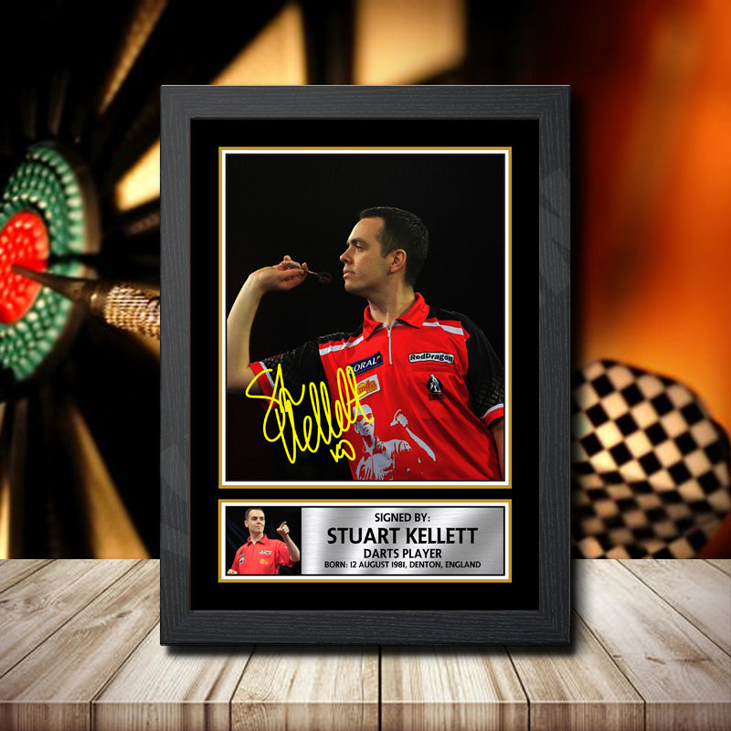 Stuart Kellett Printed Signature Darts Star Poster Print Framed Wall Art Gift – Stuart Kellett Printed Signature Darts Star Poster Print