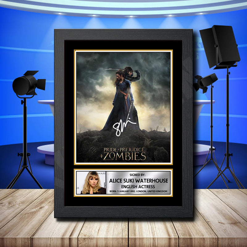 Suki Waterhouse 1 Printed Signature Television Star Poster Print Framed Wall Art Gift – Suki Waterhouse 1 Printed Signature Television Star Poster Print