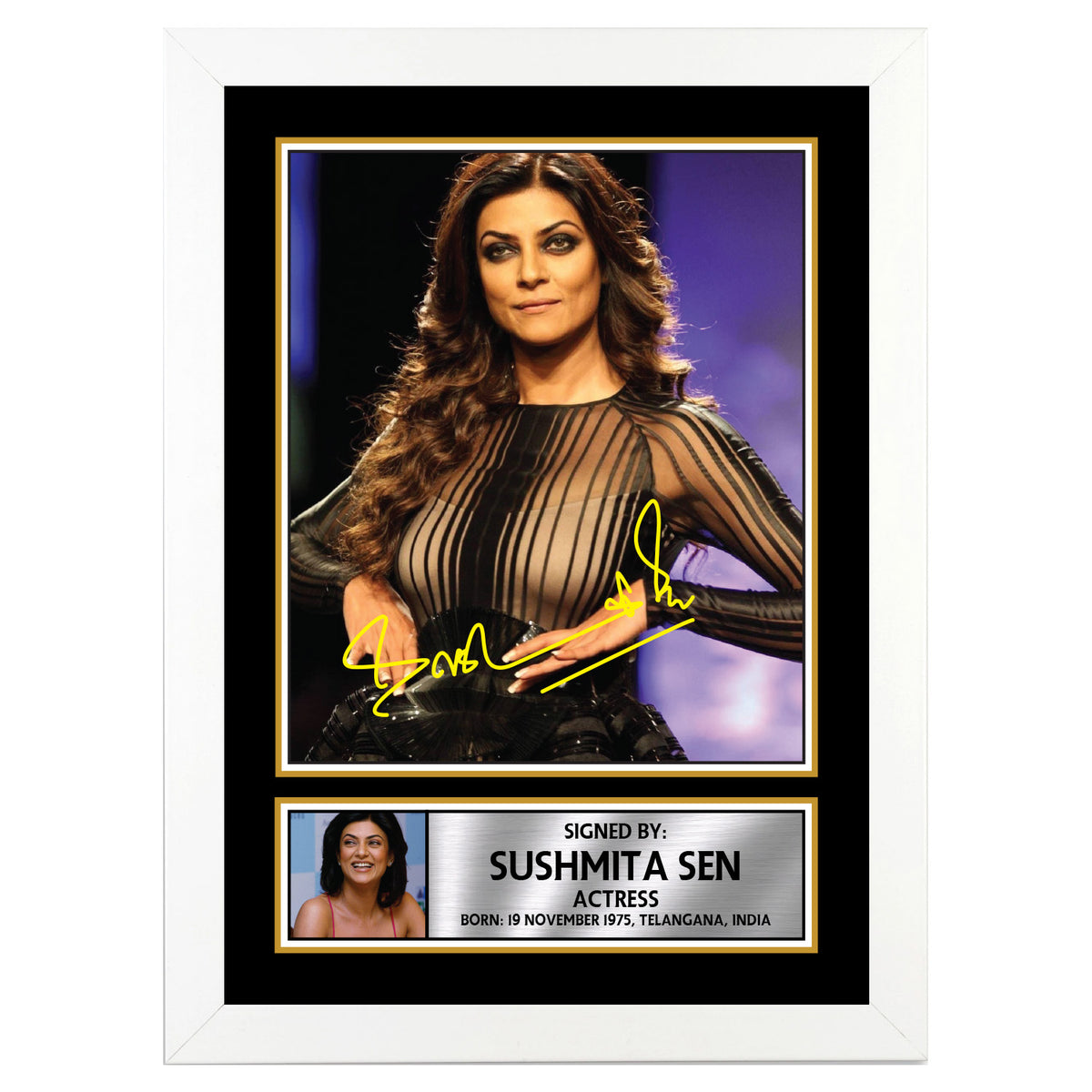 Sushmita Sen M392 Bollywood Printed Signature Poster Print Gift