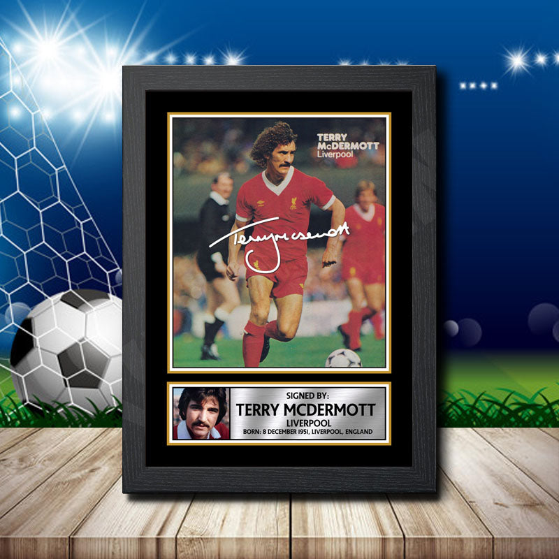 Terry Mcdermott 1 Printed Signature Footballers Star Poster Print Framed Wall Art Gift – Terry Mcdermott 1 Printed Signature Footballers Star Poster Print