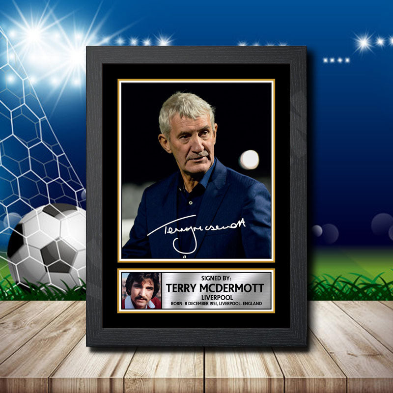 Terry Mcdermott 2 Printed Signature Footballers Star Poster Print Framed Wall Art Gift – Terry Mcdermott 2 Printed Signature Footballers Star Poster Print