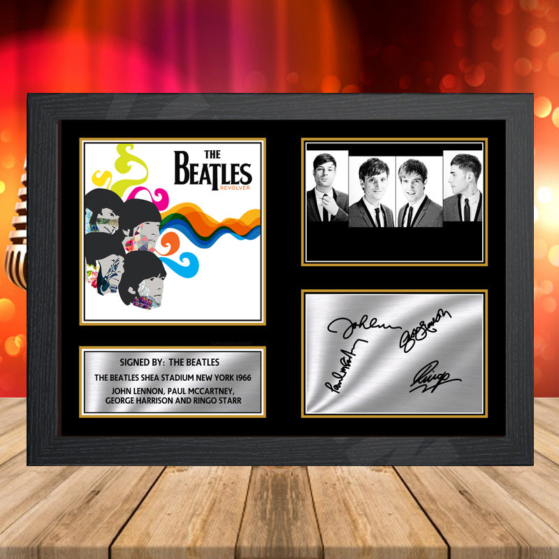 The Beatles Shea Stadium New York 1966 – Printed Signature Music-Landscape Star Print – The Beatles Shea Stadium New York 1966