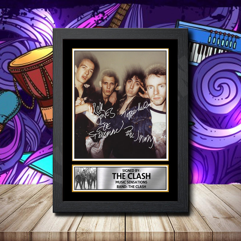 The Clash 4 Printed Signature Rock-Bands Star Poster Print Framed Wall Art Gift – The Clash 4 Printed Signature Rock-Bands Star Poster Print
