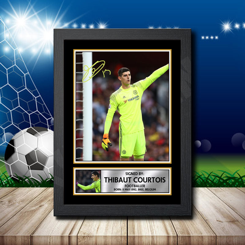 Thibaut Courtois 2 Printed Signature Footballers Star Poster Print Framed Wall Art Gift – Thibaut Courtois 2 Printed Signature Footballers Star Poster Print