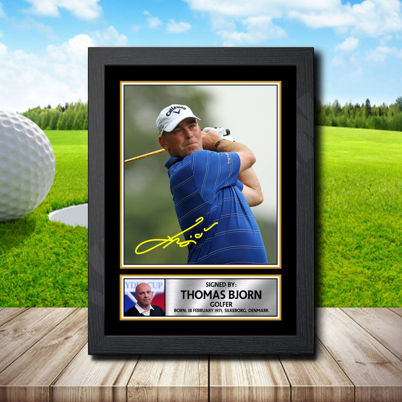 Thomas Bjorn Printed Signature Golfer Star Poster Print Framed Wall Art Gift β Thomas Bjorn Printed Signature Golfer Star Poster Print