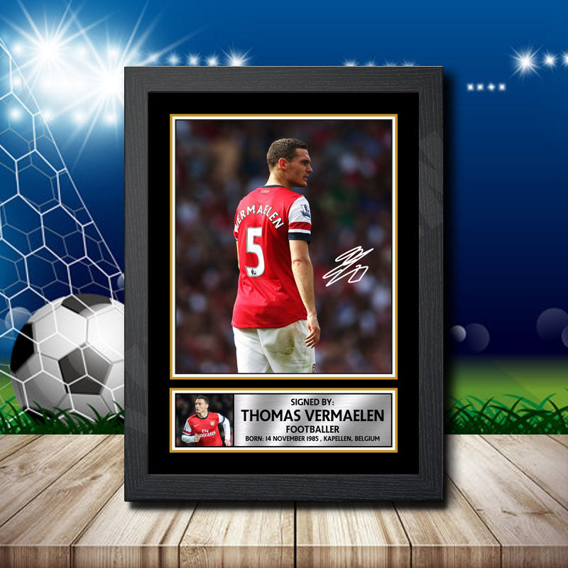 Thomas Vermaelen Printed Signature Footballers Star Poster Print Framed Wall Art Gift β Thomas Vermaelen Printed Signature Footballers Star Poster Print
