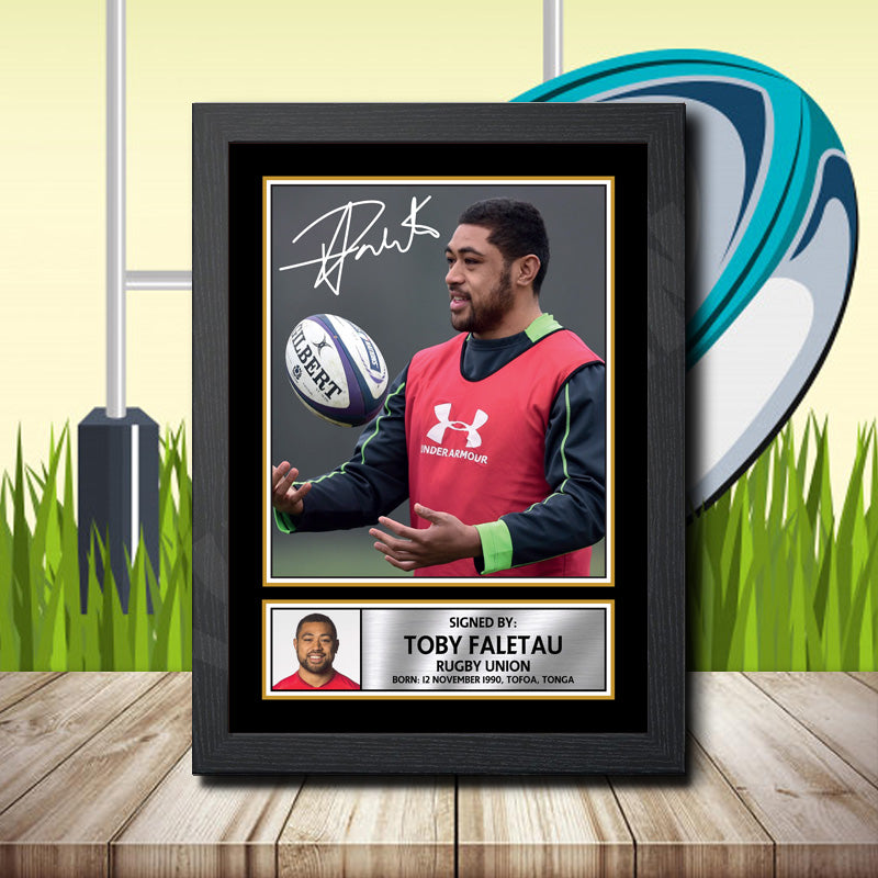 Toby Faletau 1 Printed Signature Rugby Star Poster Print Framed Wall Art Gift – Toby Faletau 1 Printed Signature Rugby Star Poster Print
