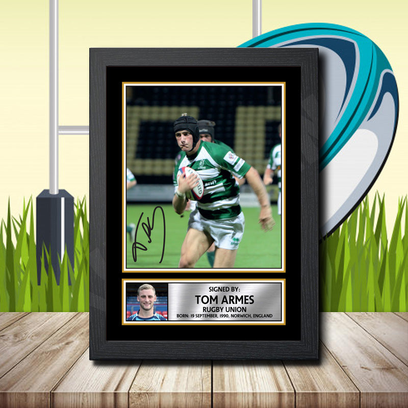 Tom Armes 2 Printed Signature Rugby Star Poster Print Framed Wall Art Gift – Tom Armes 2 Printed Signature Rugby Star Poster Print