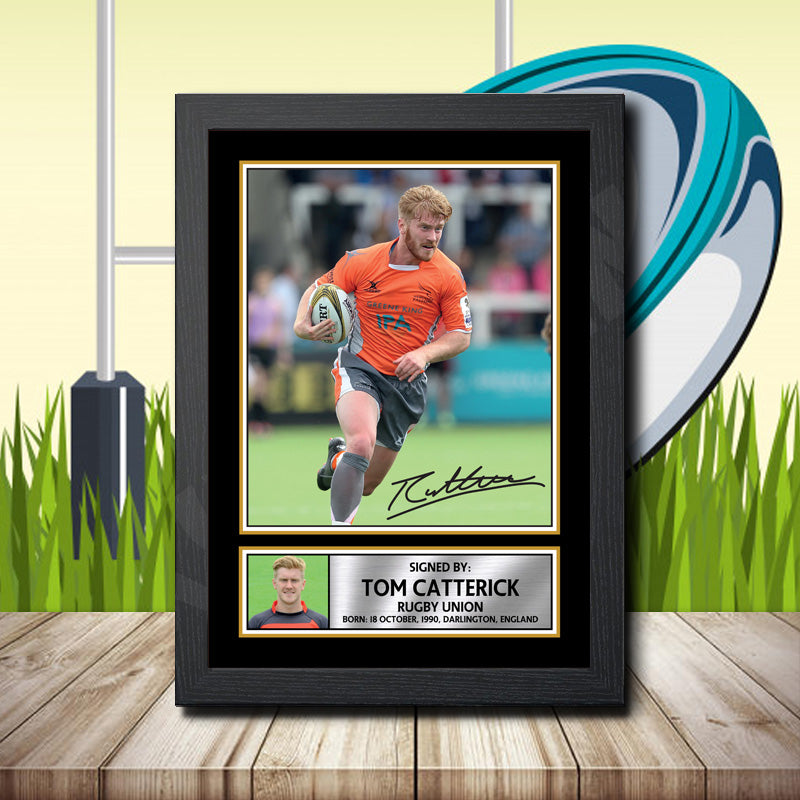 Tom Catterick 1 Printed Signature Rugby Star Poster Print Framed Wall Art Gift – Tom Catterick 1 Printed Signature Rugby Star Poster Print