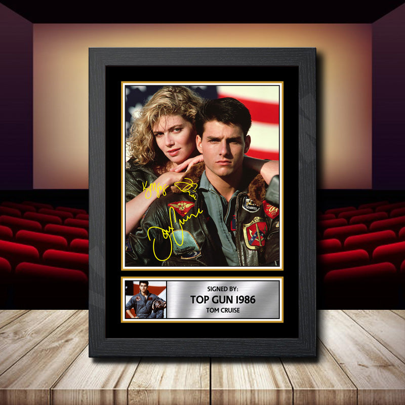 Tom Cruise Top Gun 1986 Printed Signature Movie Star Poster Print Framed Wall Art Gift β Tom Cruise Top Gun 1986 Printed Signature Movie Star Poster Print