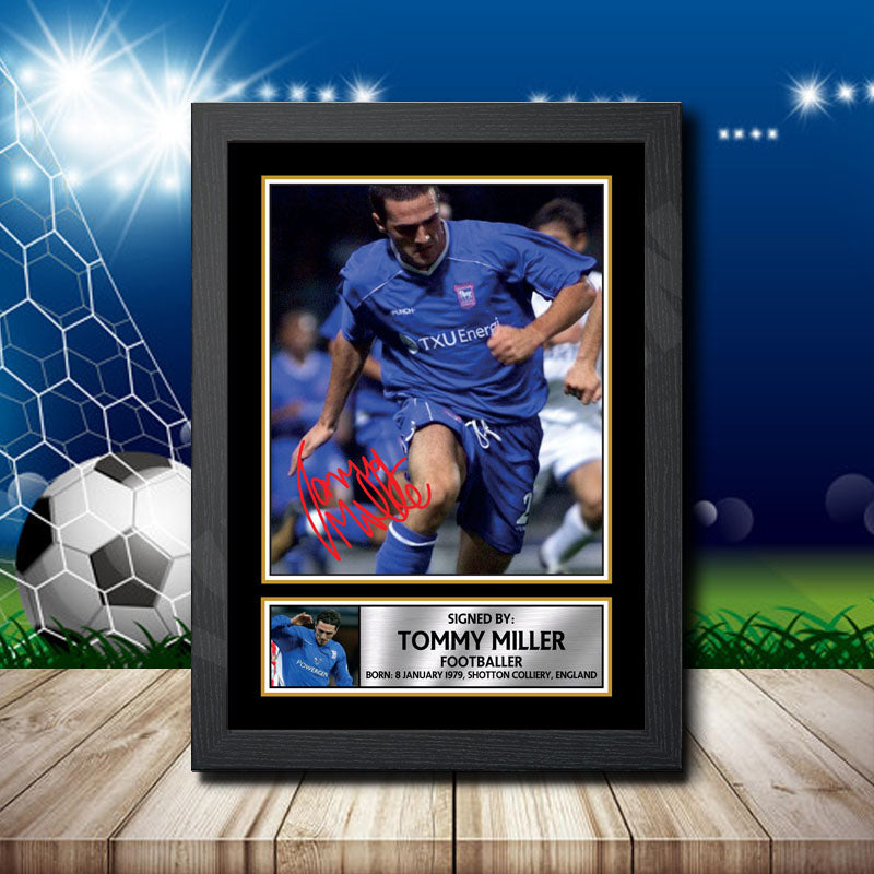 Tommy Miller Printed Signature Footballers Star Poster Print Framed Wall Art Gift – Tommy Miller Printed Signature Footballers Star Poster Print