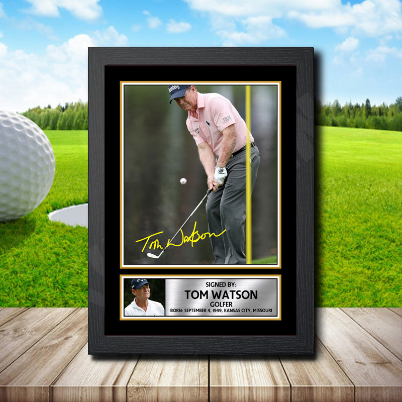 Tom Watson Printed Signature Golfer Star Poster Print Framed Wall Art Gift β Tom Watson Printed Signature Golfer Star Poster Print