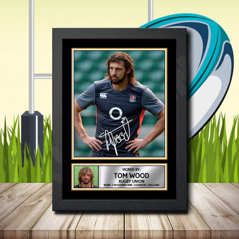Tom Wood 1 Printed Signature Rugby Star Poster Print Framed Wall Art Gift – Tom Wood 1 Printed Signature Rugby Star Poster Print