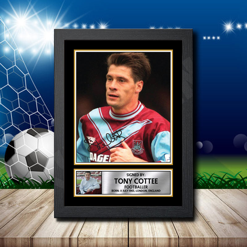 Tony Cottee 2 Printed Signature Footballers Star Poster Print Framed Wall Art Gift β Tony Cottee 2 Printed Signature Footballers Star Poster Print