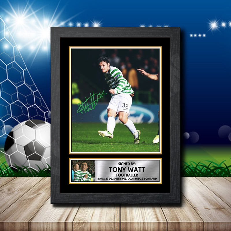 Tony Watt 2 Printed Signature Footballers Star Poster Print Framed Wall Art Gift – Tony Watt 2 Printed Signature Footballers Star Poster Print