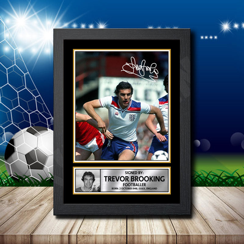 Trevor Brooking 2 Printed Signature Footballers Star Poster Print Framed Wall Art Gift β Trevor Brooking 2 Printed Signature Footballers Star Poster Print