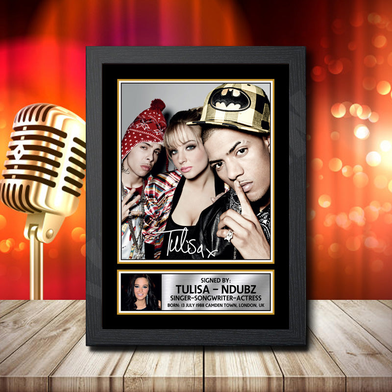 Tulisa Ndubz 2 – Printed Signature Music Star Print – Tulisa Ndubz 2