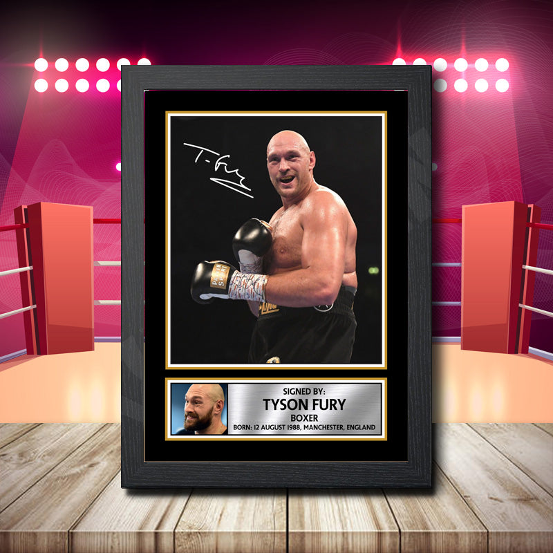Tyson Fury 2 Printed Signature Boxing Star Poster Print Framed Wall Art Gift β Tyson Fury 2 Printed Signature Boxing Star Poster Print
