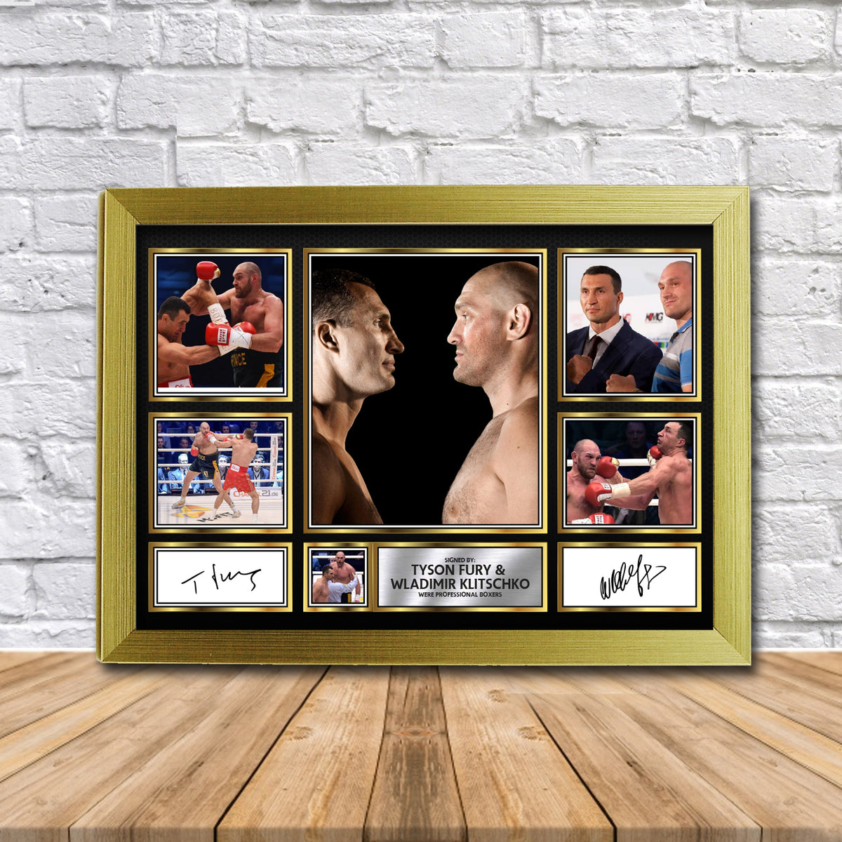 Tyson Fury & Wladimir Klitschko Boxing Gift Framed Printed Signature Star Poster Print Wall Art Gift – Tyson Fury & Wladimir Klitschko Boxing Gift Framed Printed Signature Star