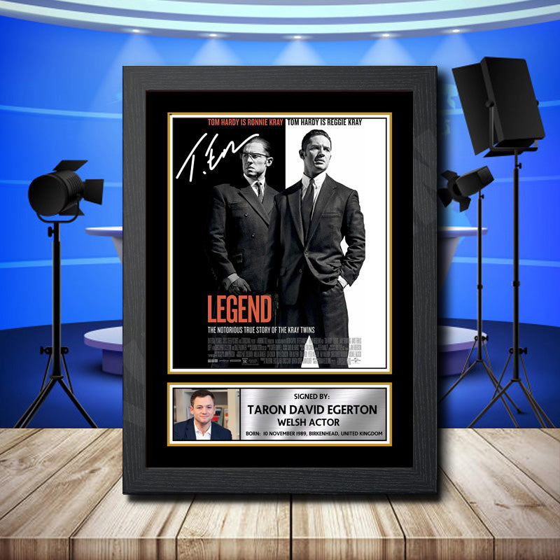 Taron Egerton 2 Printed Signature Television Star Poster Print Framed Wall Art Gift β Taron Egerton 2 Printed Signature Television Star Poster Print