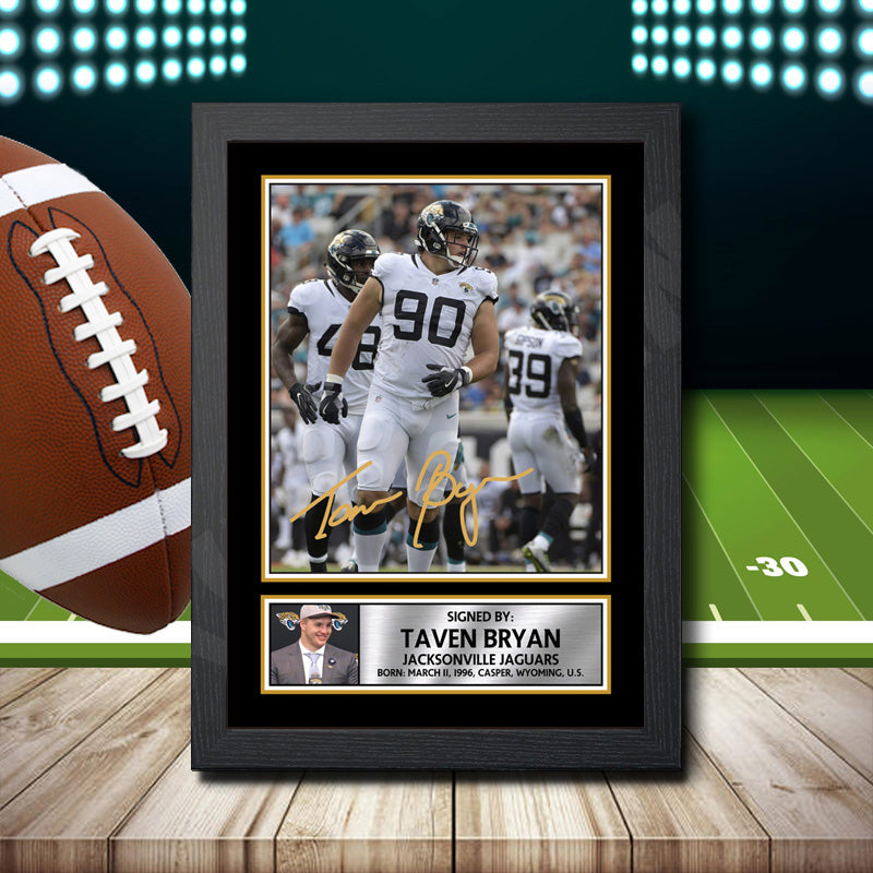 Taven Bryan 2 Printed Signature NFL Star Poster Print Framed Wall Art Gift – Taven Bryan 2 Printed Signature NFL Star Poster Print