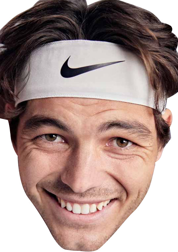 Taylor Fritz Face Mask – Fancy Dress Cardboard Costume Mask – Taylor Fritz Face Mask