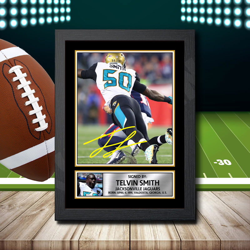 Telvin Smith 2 Printed Signature NFL Star Poster Print Framed Wall Art Gift β Telvin Smith 2 Printed Signature NFL Star Poster Print