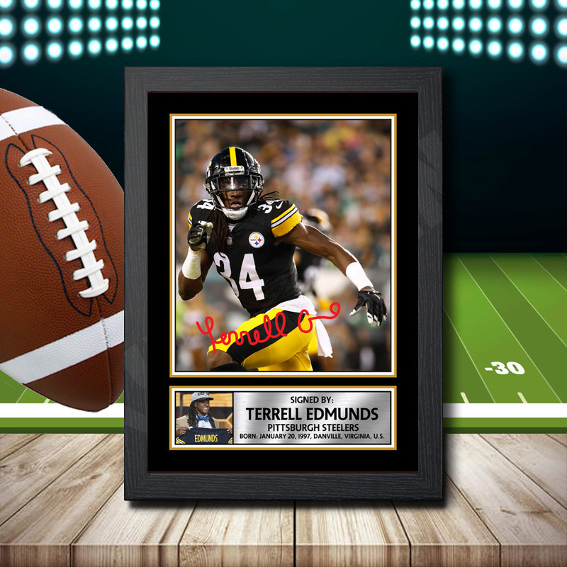 Terrell Edmunds 2 Printed Signature NFL Star Poster Print Framed Wall Art Gift – Terrell Edmunds 2 Printed Signature NFL Star Poster Print