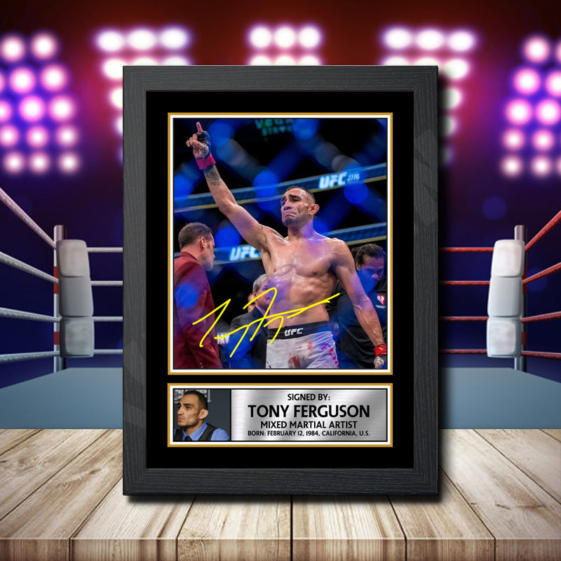 Tony Ferguson 2 Printed Signature Ufc Star Poster Print Framed Wall Art Gift – Tony Ferguson 2 Printed Signature Ufc Star Poster Print