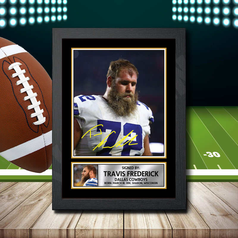 Travis Frederick Printed Signature NFL Star Poster Print Framed Wall Art Gift β Travis Frederick Printed Signature NFL Star Poster Print