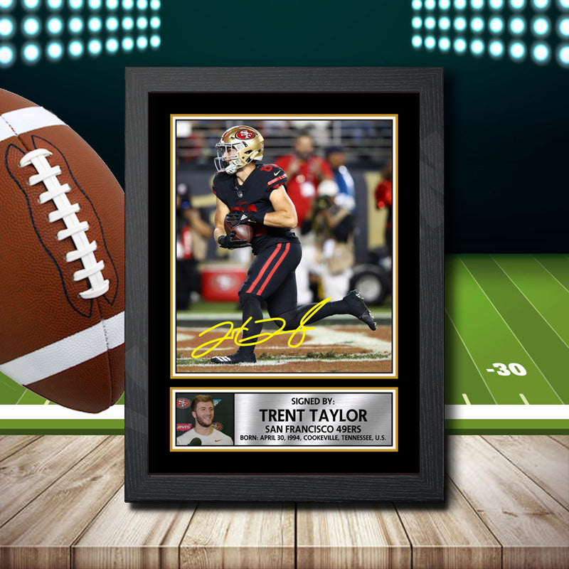 Trent Taylor Printed Signature NFL Star Poster Print Framed Wall Art Gift β Trent Taylor Printed Signature NFL Star Poster Print