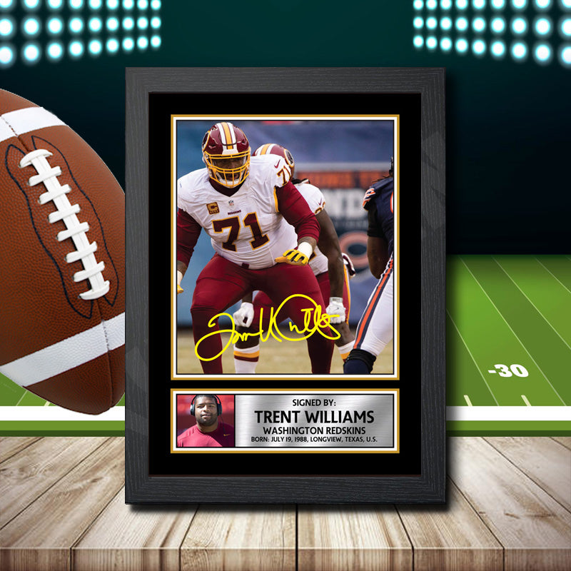 Trent Williams 2 Printed Signature NFL Star Poster Print Framed Wall Art Gift β Trent Williams 2 Printed Signature NFL Star Poster Print