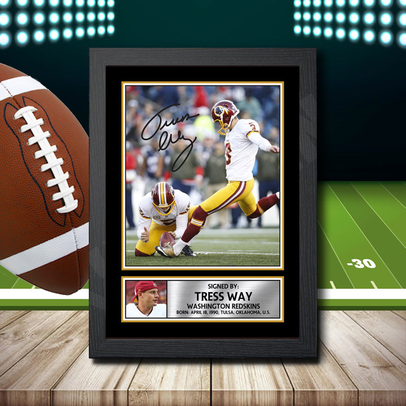 Tress Way Printed Signature NFL Star Poster Print Framed Wall Art Gift – Tress Way Printed Signature NFL Star Poster Print